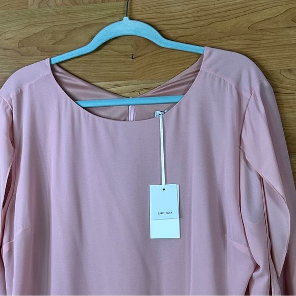 Grace Karin Size XL Back Zip Split Sleeve Blush Lined Dress - Picture 3 of 16